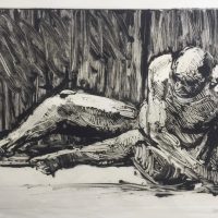 George Wallace - Man Rising, 1989, monotype