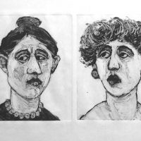 George Wallace - Three are Blind, 1989, monotype