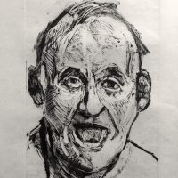 George Wallace - Charenton Revisited 5: Head of a Man With an Open Mouth, 1991, monotype