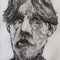 George Wallace - Young Man Looking Left, 1991, monotype