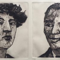George Wallace - Man and Woman III, 1989, monotype