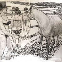 George Wallace - Pregnant Mare at the Beach I, 1991, monotype