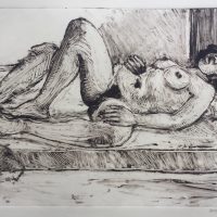 George Wallace - Woman Reclining, 1991, monotype