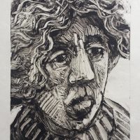 George Wallace - Distraught Woman, 1992, monotype