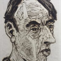 George Wallace - Man in a Striped Shirt, 1994, monotype