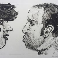 George Wallace - Confrontation (Agrassi), 1995, monotype