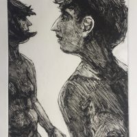 George Wallace - Two Women on a Beach, 1995, monotype
