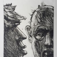 George Wallace - Couple, 1995, monotype