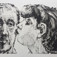George Wallace - The Rejected Kiss, 1995, monotype