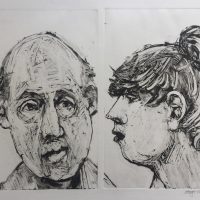 George Wallace - Couple, 1996, monotype