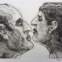 George Wallace - A Man and a Woman, 1996, monotype