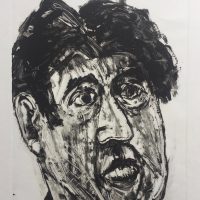 George Wallace - Distraught Man, 1996, monotype