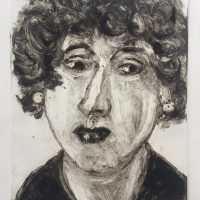 George Wallace - Woman with Curly Hair, 2002, monotype