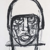 George Wallace - Man in a Helmet, 1956, monotype