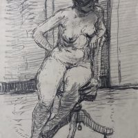George Wallace - Model, 1947, graphite
