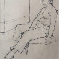 George Wallace - Model, 1948, pencil
