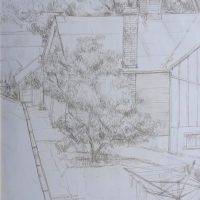 George Wallace - Old Barn at Governors Road, Dundas, c.1964, silverpoint
