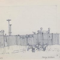 George Wallace - Preparatory drawing for print #60, Munro, 1972, pencil