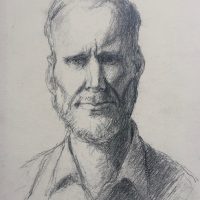 George Wallace - Portrait of Peter Redpath, c.1990, pencil