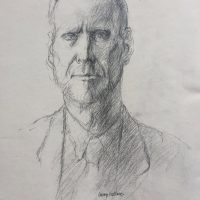 George Wallace - Portrait of Peter Redpath, c.1990, pencil