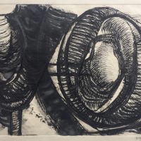 George Wallace- Pit Workings, ink and wash