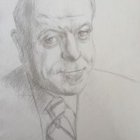 George Wallace - Portrait of a Man, pencil
