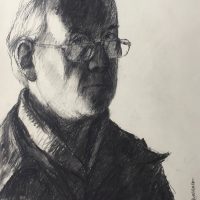 George Wallace - Self Portrait, conte