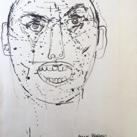 George Wallace - Shouting Man, c.1955, ink