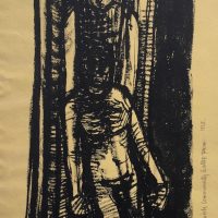 George Wallace - Study for Holocaust Memorial sculpture, 1965, ink