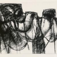 George Wallace - Clay Pit Face - drypoint - 1990