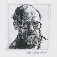 George Wallace - Self Portrait - drypoint 1992