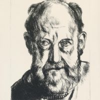 George Wallace - Self Portrait (the Levy Bequest Face) - drypoint - 1993