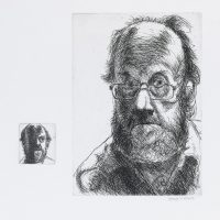 George Wallace - Pair of Self Portraits - etching, 2nd state - 1993