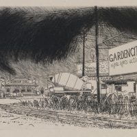 George Wallace - Garden City - Summer Squall - etching - 1994