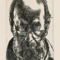 George Wallace - Self Portrait - etching - 1994