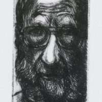 George Wallace - Self Portrait - drypoint - 1994