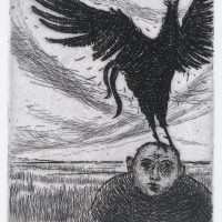 George Wallace - Peter and the Cock - etching - 1965