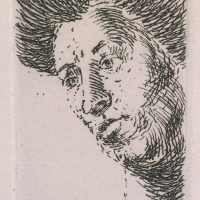 George Wallace - Woman's Head - etching 1965
