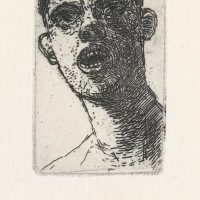 George Wallace - Shouting Man - etching - 1966