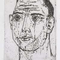 George Wallace - Man's Head - etching 1966
