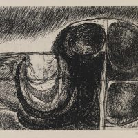 George Wallace - Dark Landscape - hard & soft ground etching - 1974