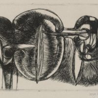 George Wallace - Large Excavations - drypoint - 1981