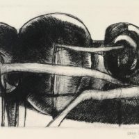 George Wallace - Large Excavations - drypoint, 2nd state - 1982