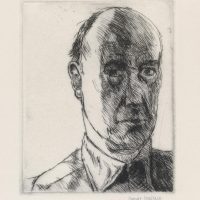 George Wallace - Self Portrait - drypoint - 1983