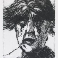 George Wallace - Weeping Woman - drypoint - 1983