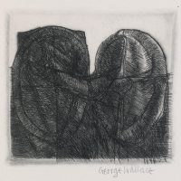 George Wallace - Twin Forms - drypoint, state 5 - 1983