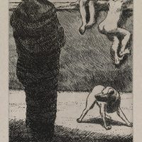 George Wallace - Lazarus and the Dog, 1983, etching