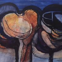 George Wallace - Abstract Landscape #10, watercolour