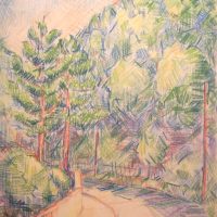 George Wallace - Vico Road, Killiney, c.1940, coloured pencil