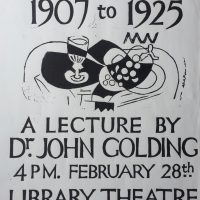 George Wallace - Cubism poster, linocut